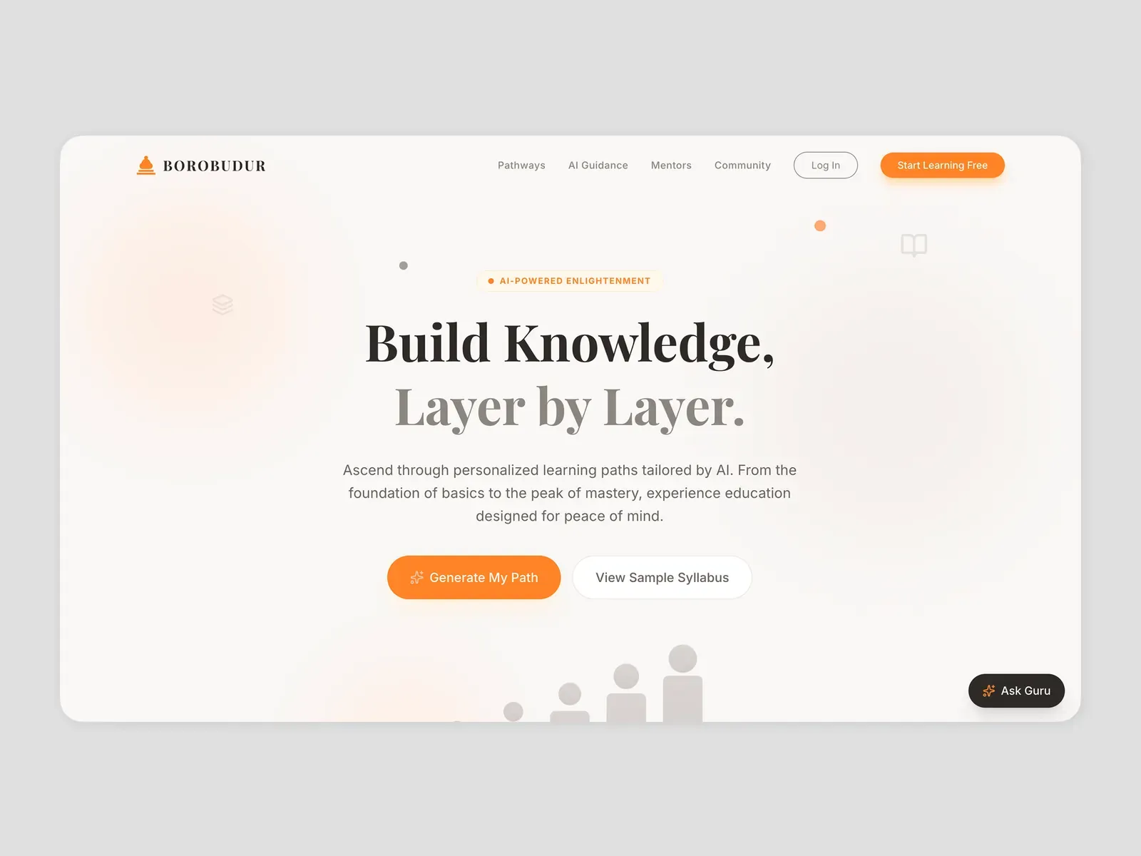 Borobudur Learning - AI Powered EdTech Landing Page